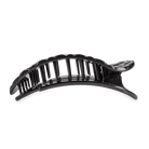 Flat Round Hair Clip | Large | Jet Black Quilted - A'Bekah's Boutique