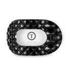 Flat Round Hair Clip | Large | Jet Black Quilted - A'Bekah's Boutique