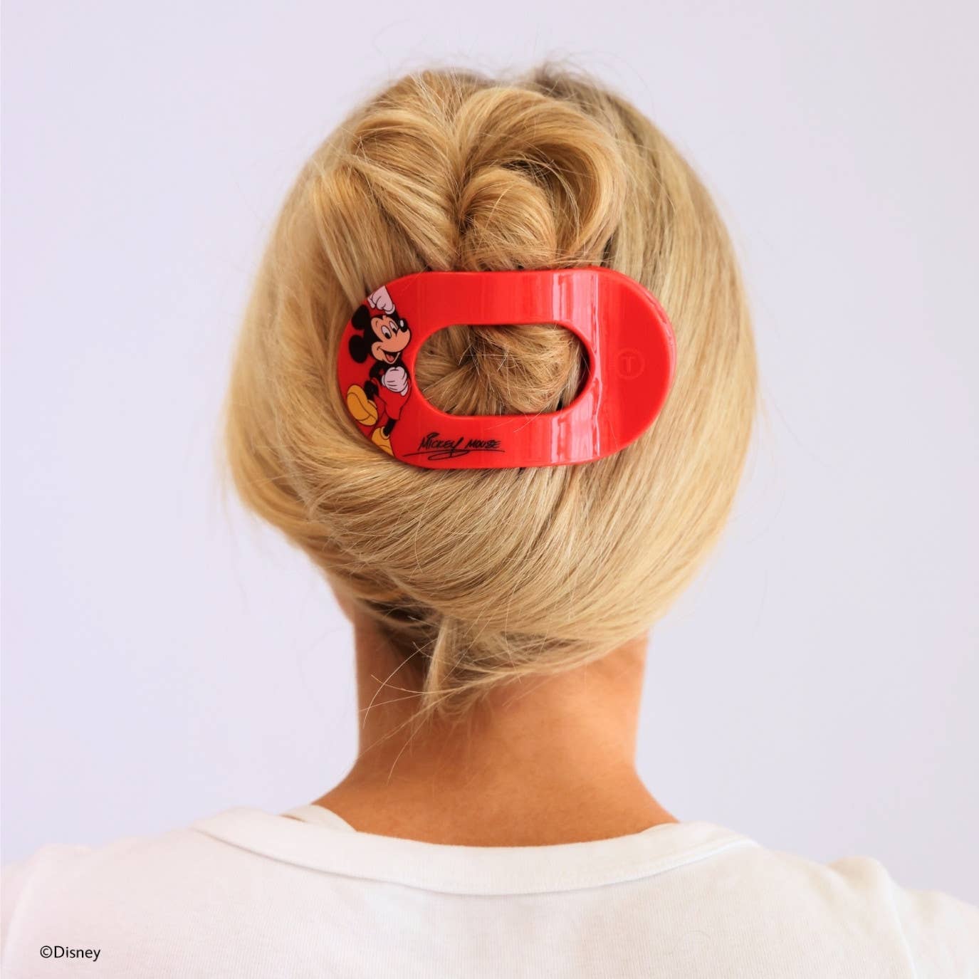 Flat Round Hair Clip | Large | Mickey Mouse - A'Bekah's Boutique