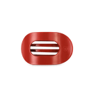 Flat Round Hair Clip | Large | Red - A'Bekah's Boutique