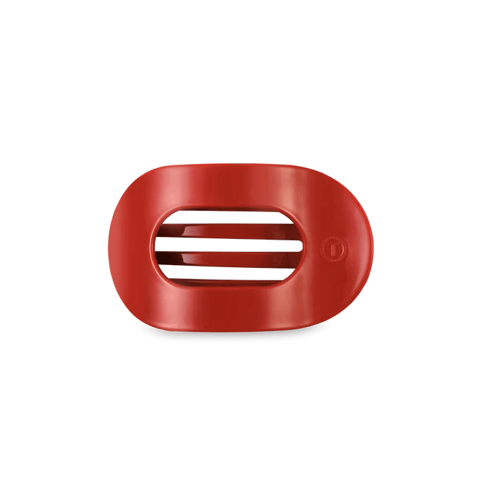 Flat Round Hair Clip | Medium | Red - A'Bekah's Boutique