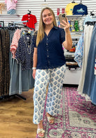 Floral Printed Wide Leg Crop Pants - A'Bekah's Boutique
