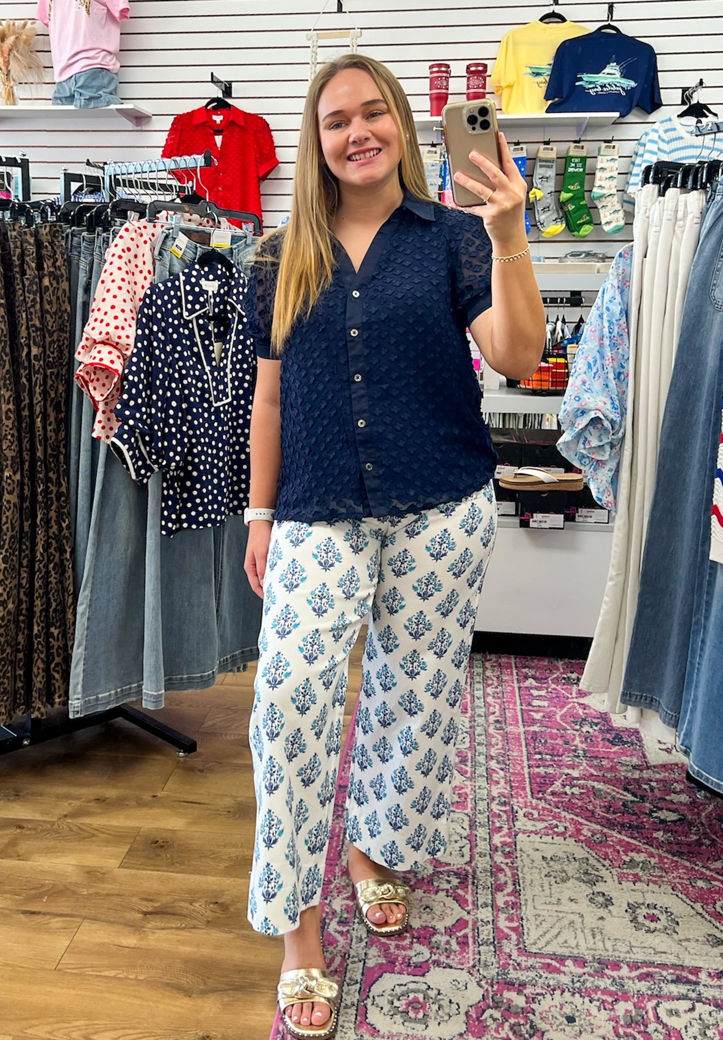 Floral Printed Wide Leg Crop Pants - A'Bekah's Boutique
