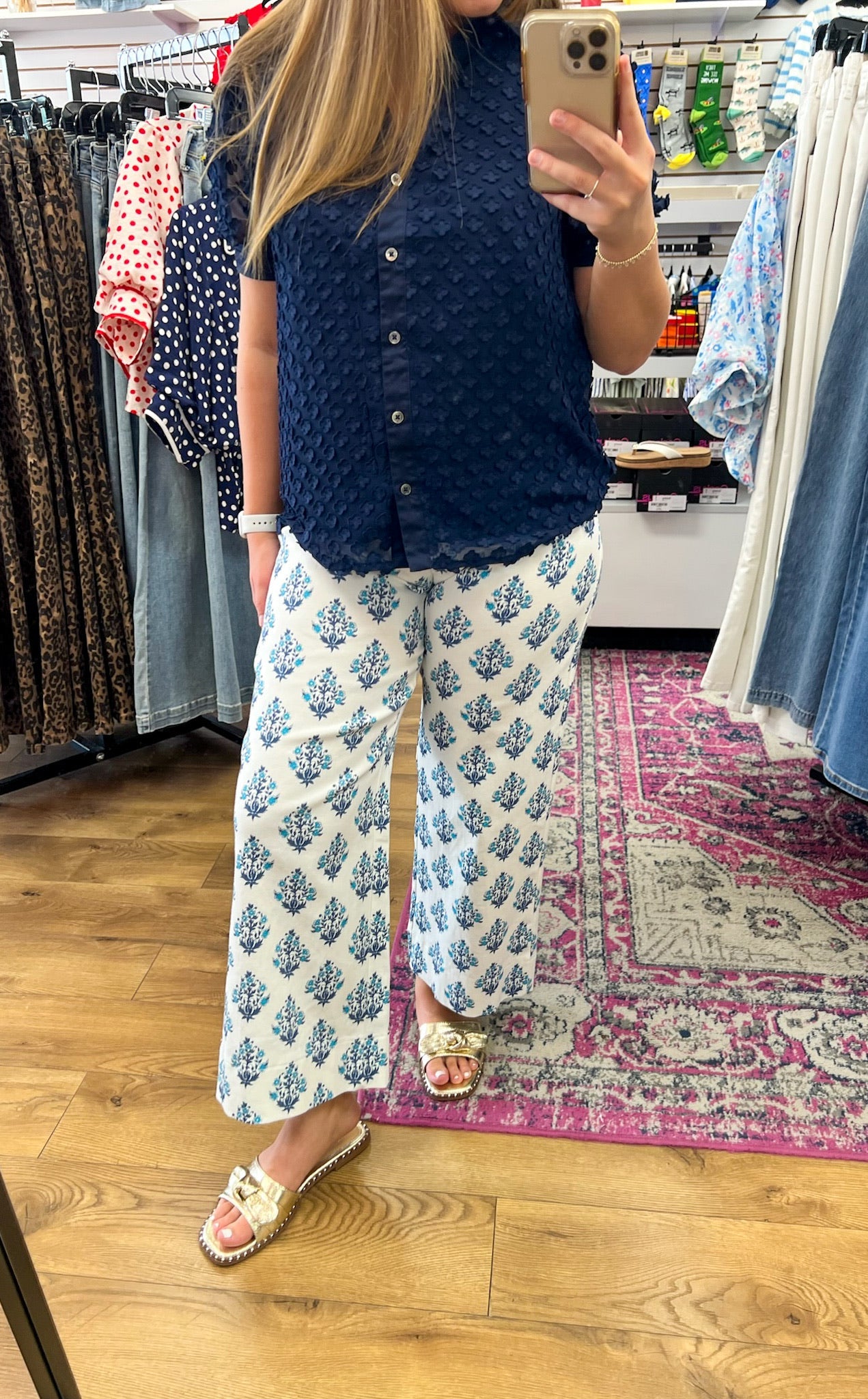 Floral Printed Wide Leg Crop Pants - A'Bekah's Boutique
