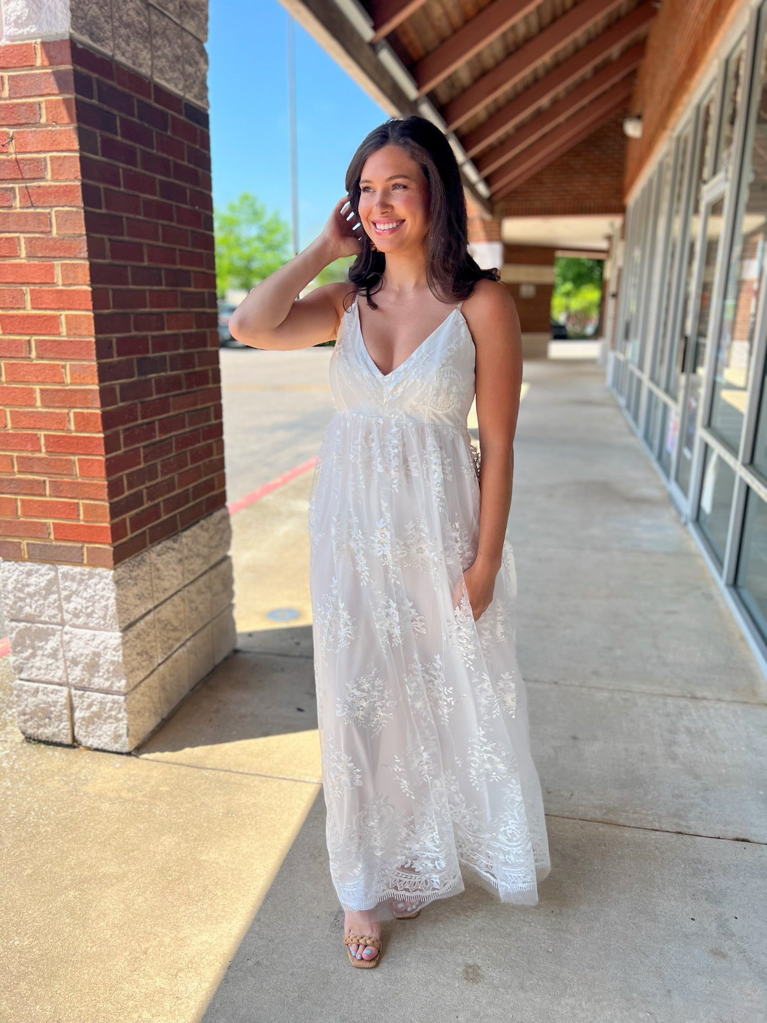 Forever Yours Ivory Lace Crochet Maxi Dress - A'Bekah's Boutique