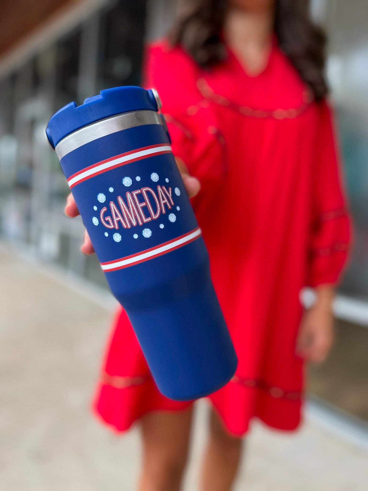 Gameday 30 oz Tumbler with Handle - A'Bekah's Boutique