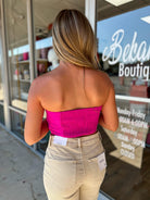 Heat Wave Magenta Pink Crop Tube Top - A'Bekah's Boutique