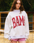 Heather Grey Reversible Alabama/Bama Sweatshirt - A'Bekah's Boutique