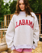 Heather Grey Reversible Alabama/Bama Sweatshirt - A'Bekah's Boutique