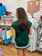 Hunter Green Contrast Trim Skort Set - A'Bekah's Boutique