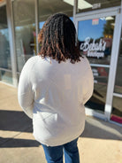 I Am Enough Cream Mock Neck Dolman Sleeve Sweater with Diamond Pattern - A'Bekah's Boutique