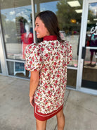 I'm That Girl Ecru and Rust Floral Dress - A'Bekah's Boutique