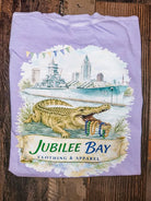 Jubilee Bay Lavender Short Sleeve Mobile Mardi Gras Graphic Tee - A'Bekah's Boutique