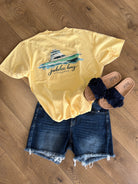 Jubilee Bay Yellow Boat T-Shirt - A'Bekah's Boutique