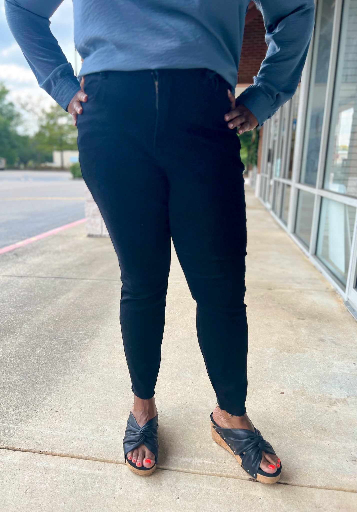 Judy Blue Black HW Skinny Jeans with Tummy Control Panel (C) - A'Bekah's Boutique