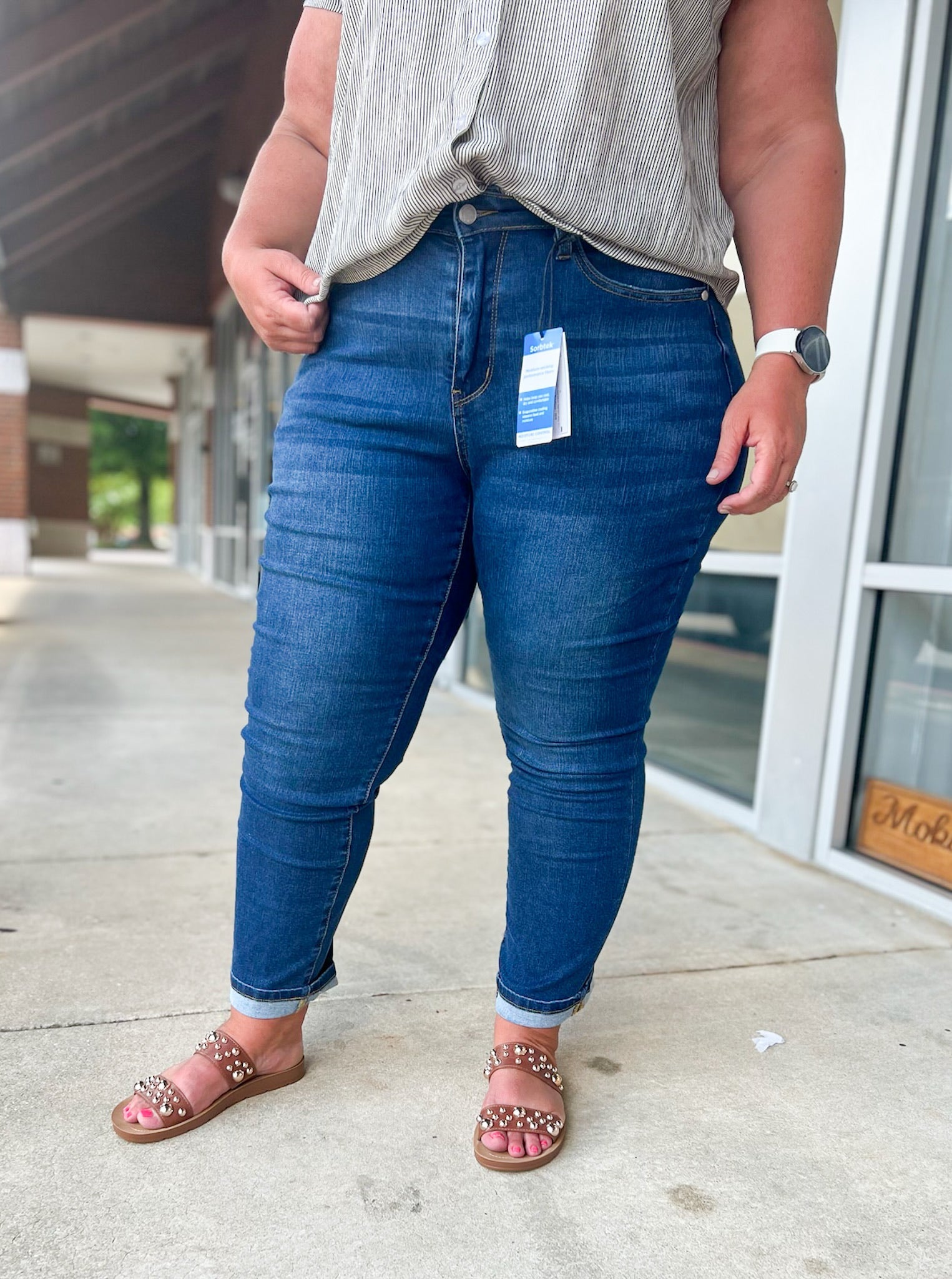 Judy Blue Curvy HW Cool Denim Boyfriend Jeans (C) - A'Bekah's Boutique