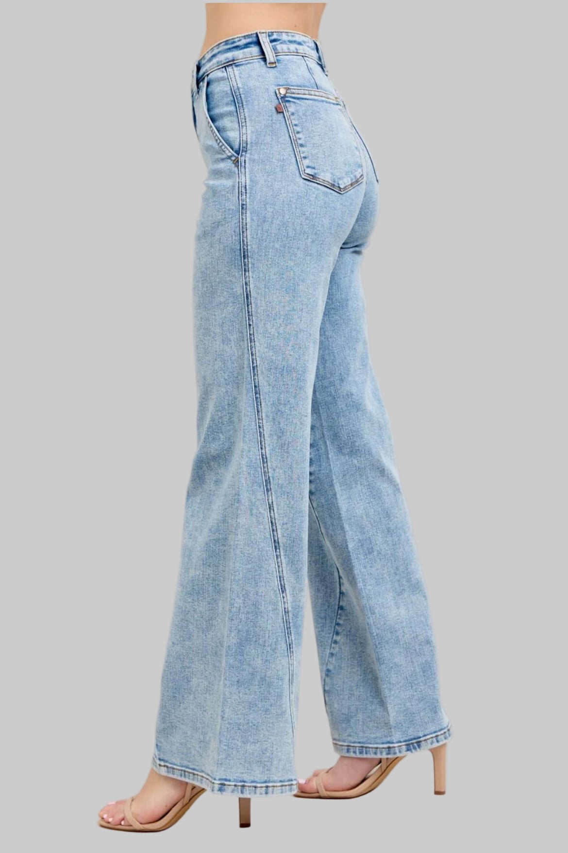 Judy Blue High Waist Stone Wash Retro Fit Jeans with 33" Inseam - A'Bekah's Boutique