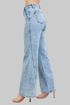 Judy Blue High Waist Stone Wash Retro Fit Jeans with 33" Inseam - A'Bekah's Boutique