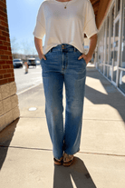 Judy Blue High Waisted Column Trouser Jeans SHORT 30" Inseam - A'Bekah's Boutique