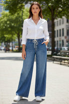 Judy Blue High Waisted Feather Weight Elastic Waist Jeans 31" Inseam - A'Bekah's Boutique