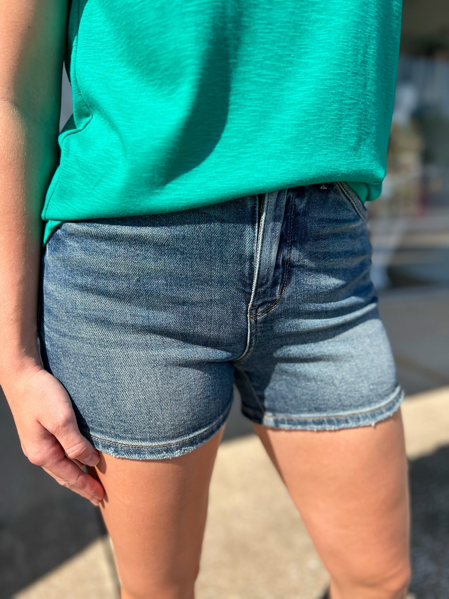 Judy Blue High Waisted Shield Back Pocket Shorts - A'Bekah's Boutique