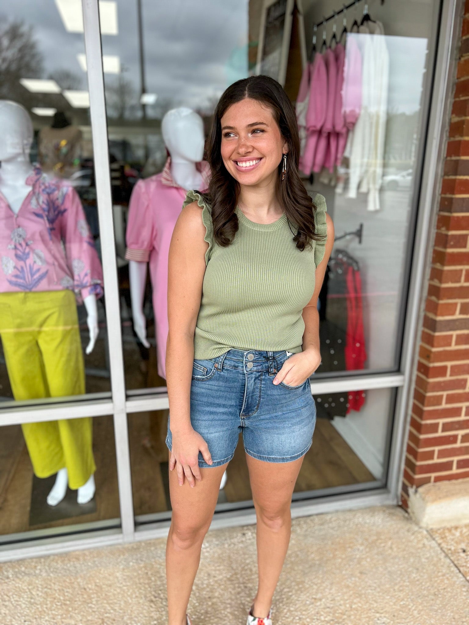 Judy Blue High Waisted Tummy Control Cool Denim Shorts - A'Bekah's Boutique