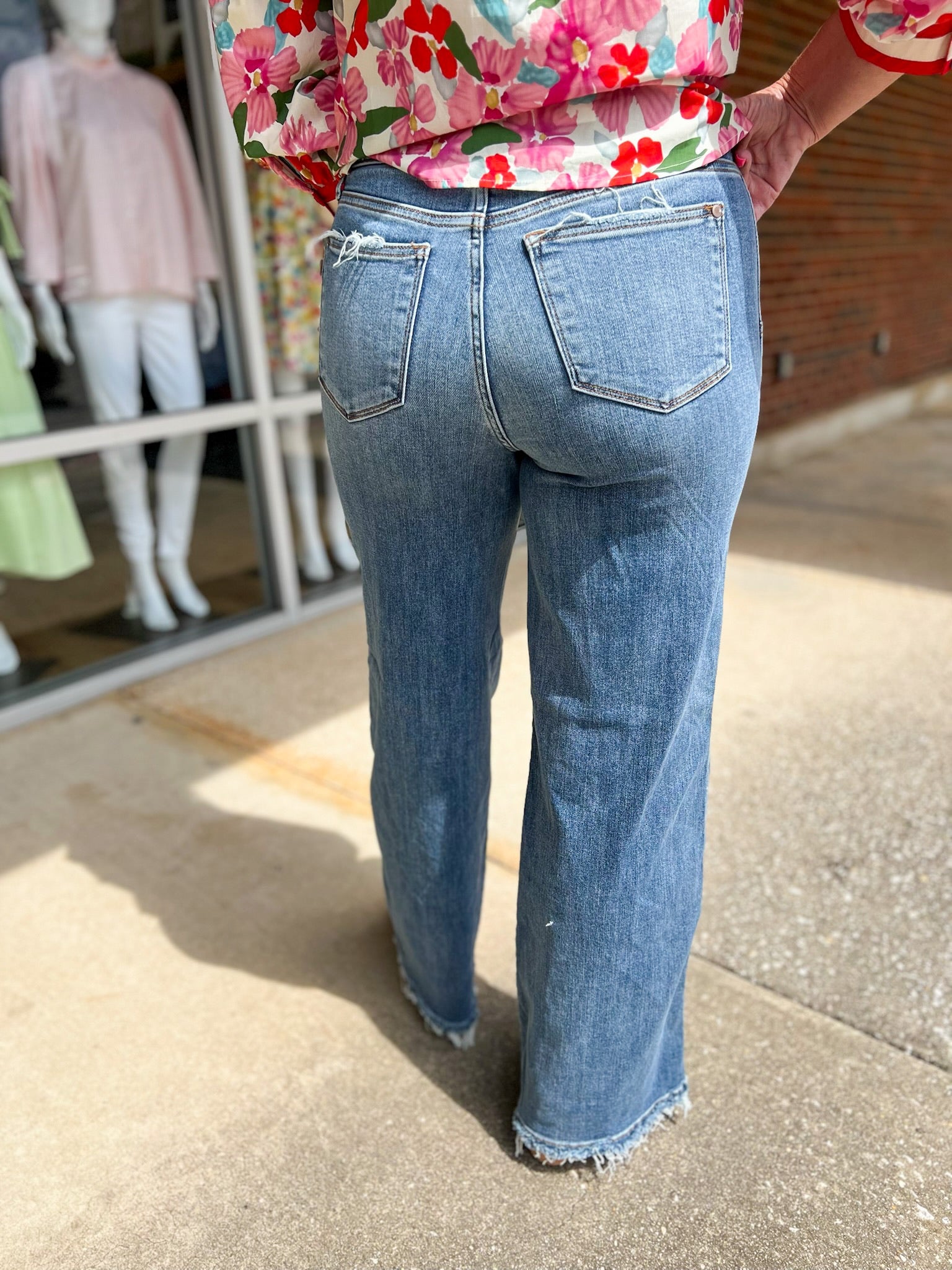 Judy Blue HW Retro Wide Fit Trouser Jeans - A'Bekah's Boutique