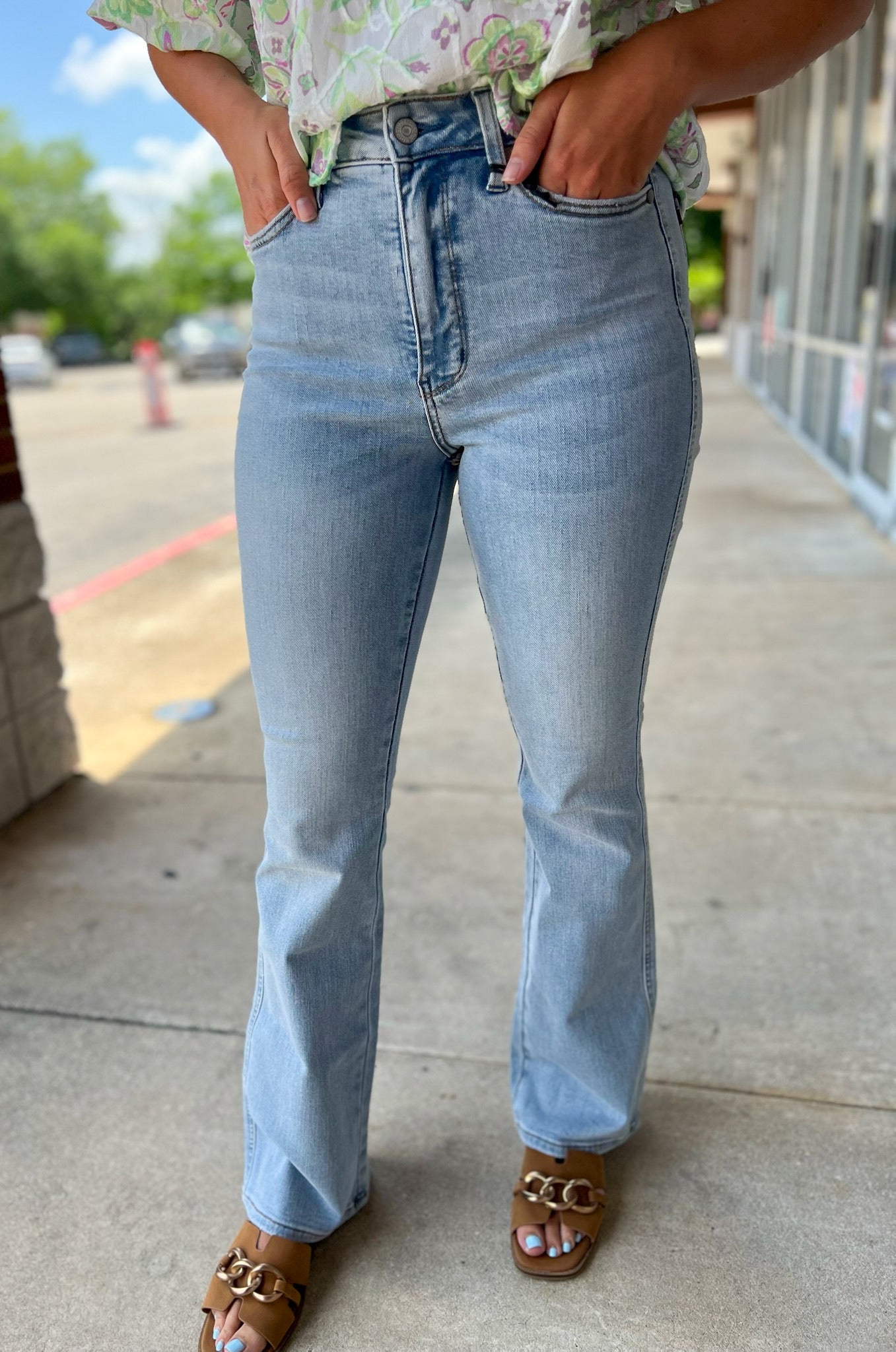 Judy Blue Light Wash High Waisted Bootcut Jeans 30" Inseam - A'Bekah's Boutique