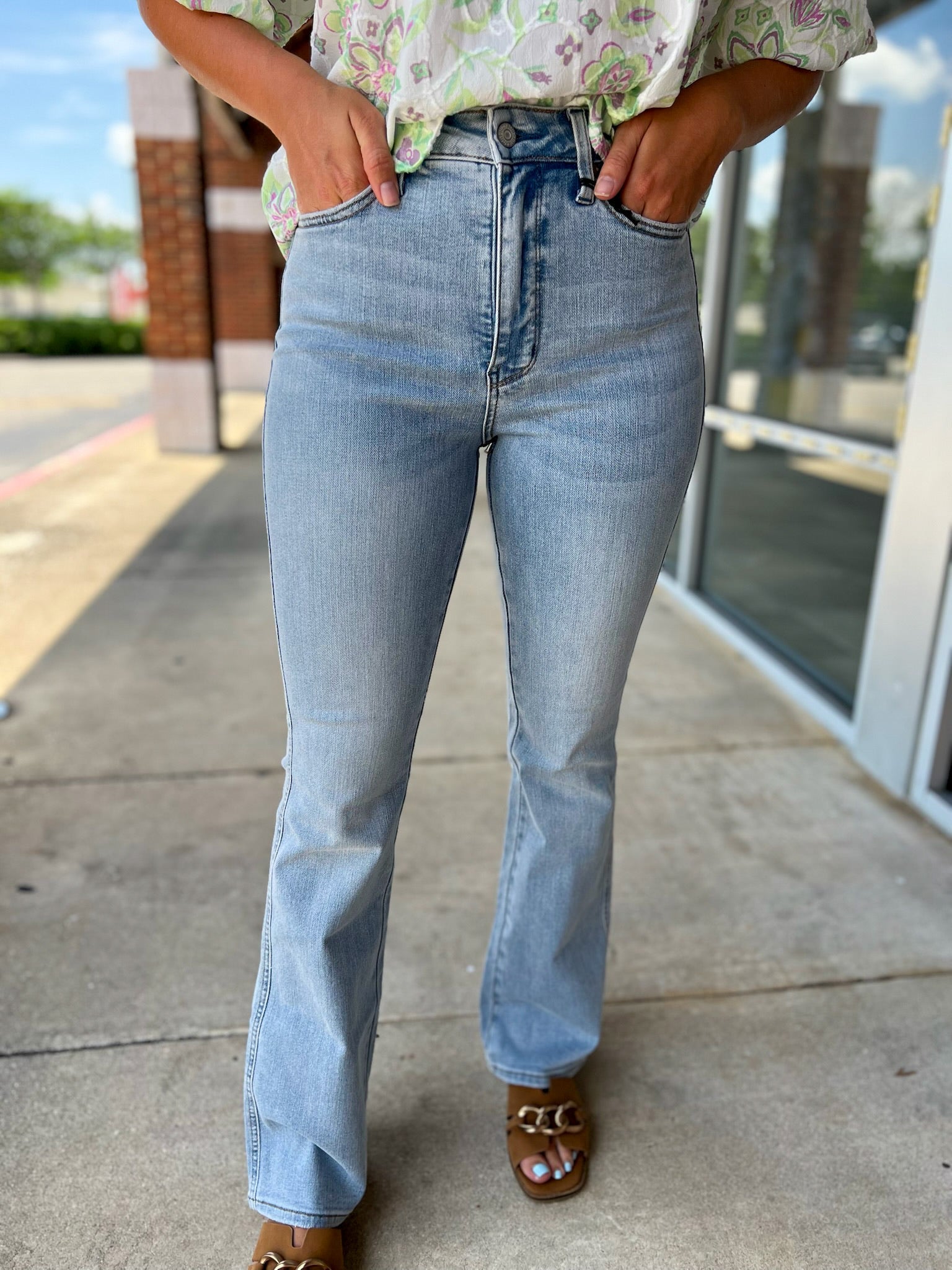 Judy Blue Light Wash High Waisted Bootcut Jeans 30" Inseam - A'Bekah's Boutique