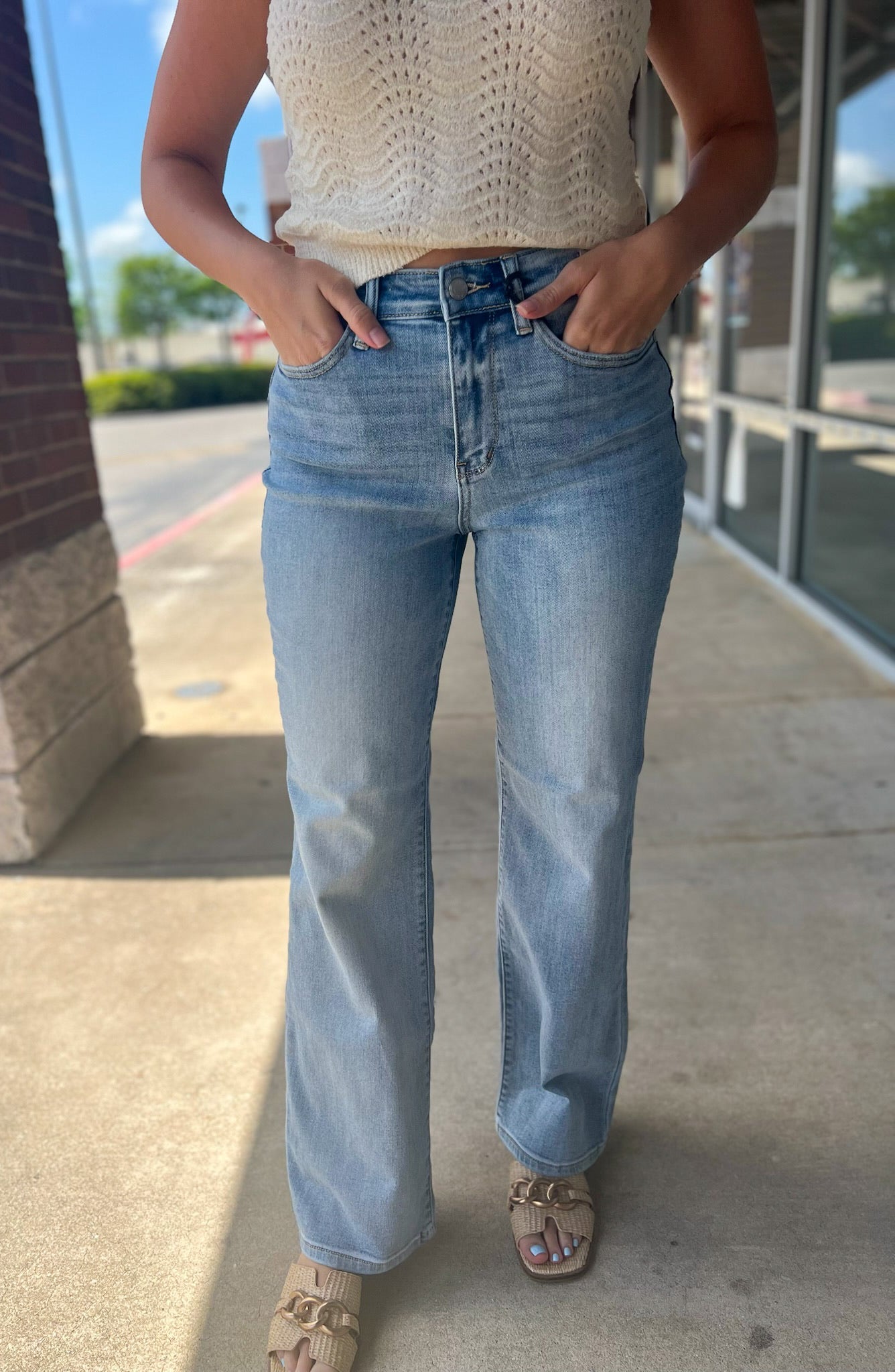 Judy Blue Light Wash Straight Leg Jeans - A'Bekah's Boutique