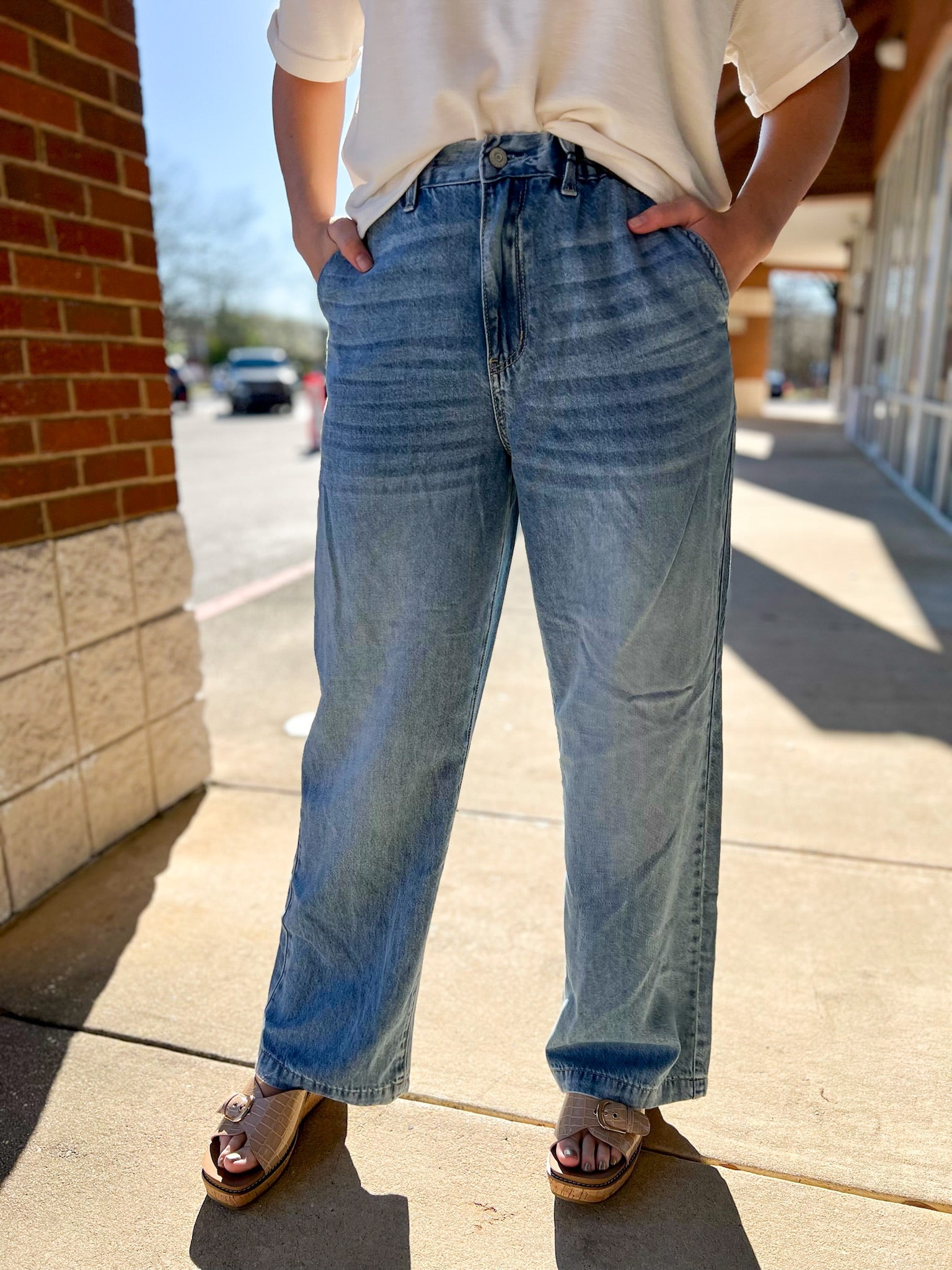 Judy Blue Medium Denim Featherweight Jeans 31" Inseam - A'Bekah's Boutique