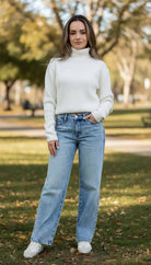 Judy Blue Medium Denim Petite Rigid Magic Straight Jeans 28" Inseam - A'Bekah's Boutique