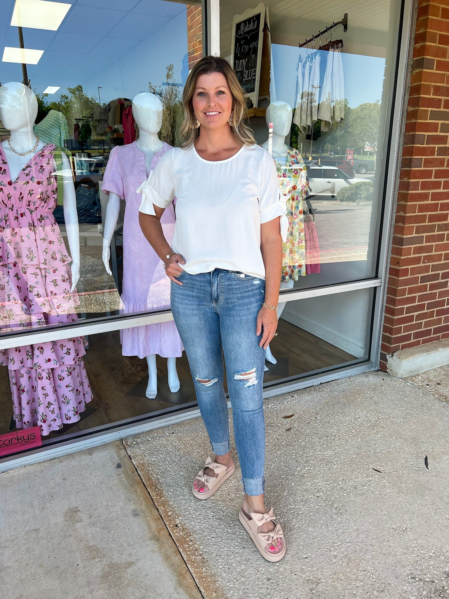 Judy Blue Mid Rise Cuffed Skinny Jeans - A'Bekah's Boutique