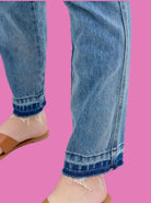 Judy Blue Mid Rise Rigid Magic Release Hem Boyfriend Jeans - A'Bekah's Boutique