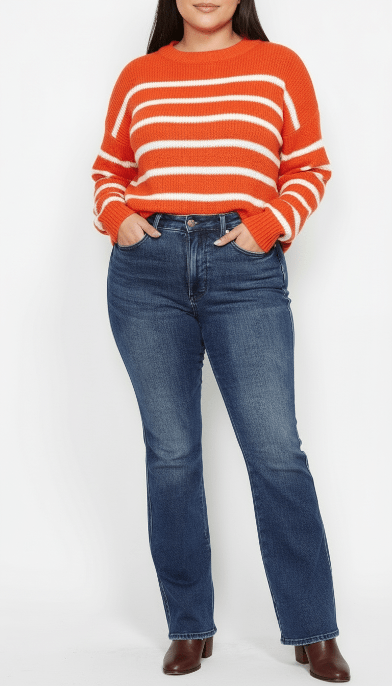 Judy Blue Plus Size Dark Denim HW Short Inseam Bootcut Jeans Tummy Control - A'Bekah's Boutique