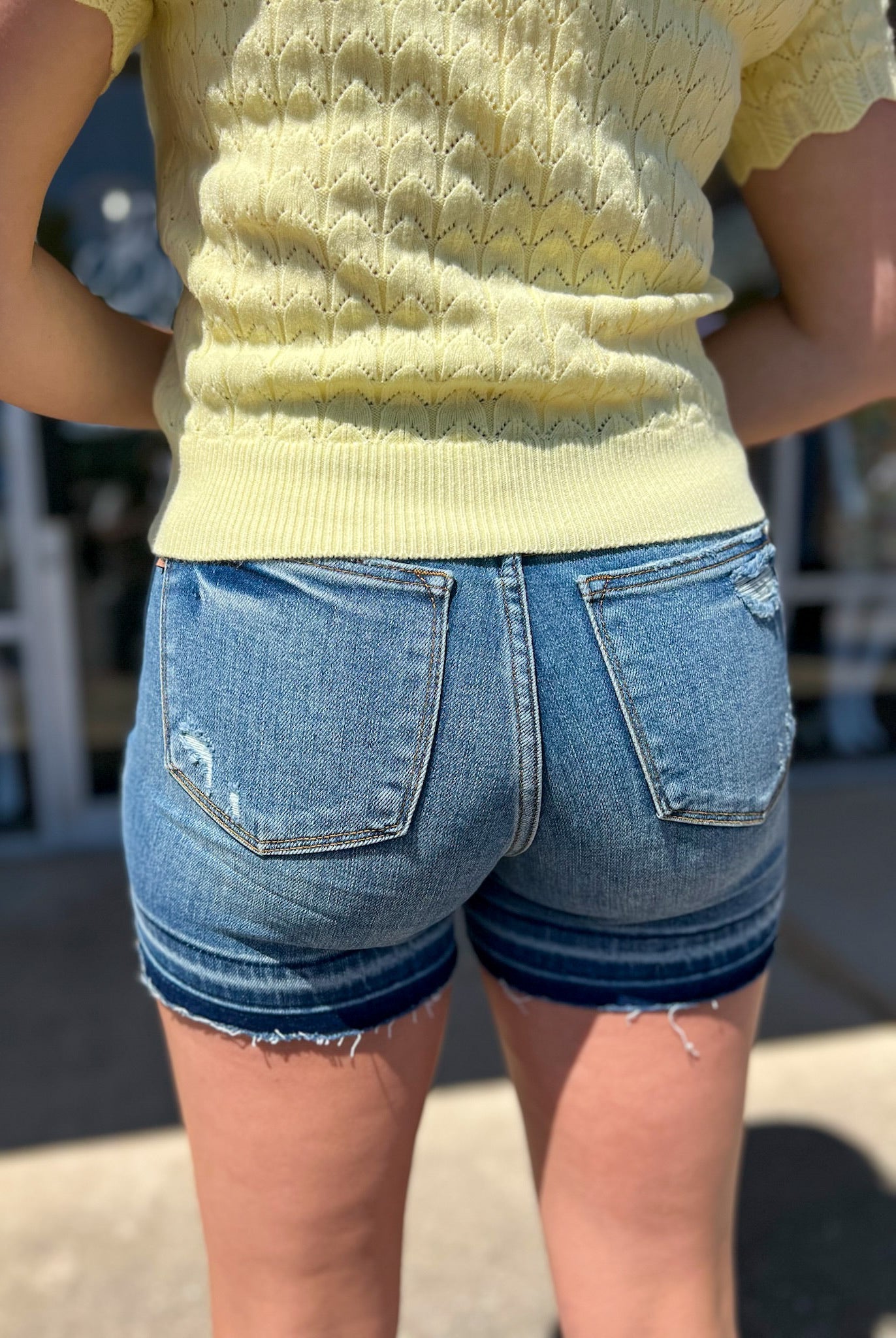 Judy Blue Tummy Control 4.5" Inseam Denim Shorts - A'Bekah's Boutique