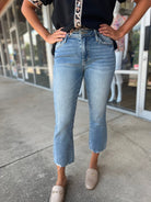 Judy Blue Vintage Wash Kick Flare Jeans 26" Inseam - A'Bekah's Boutique