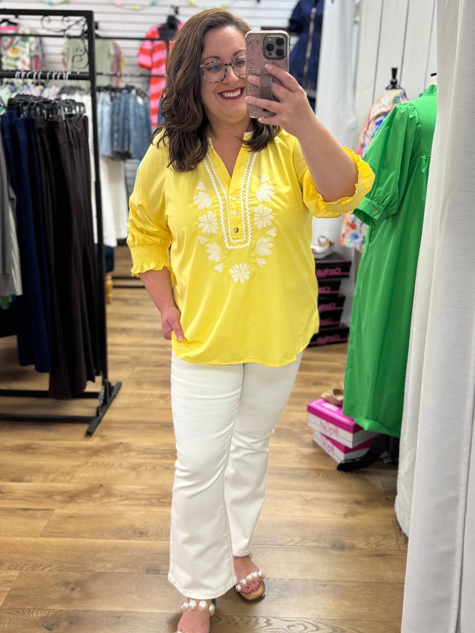 Judy Blue White High Waisted Kick Flare Jeans 26" Inseam - A'Bekah's Boutique