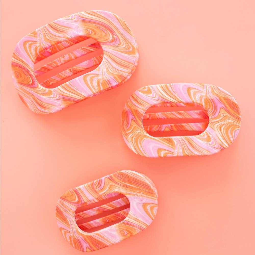 Just Keep Swimming | Medium | Flat Round Hair Clip - A'Bekah's Boutique