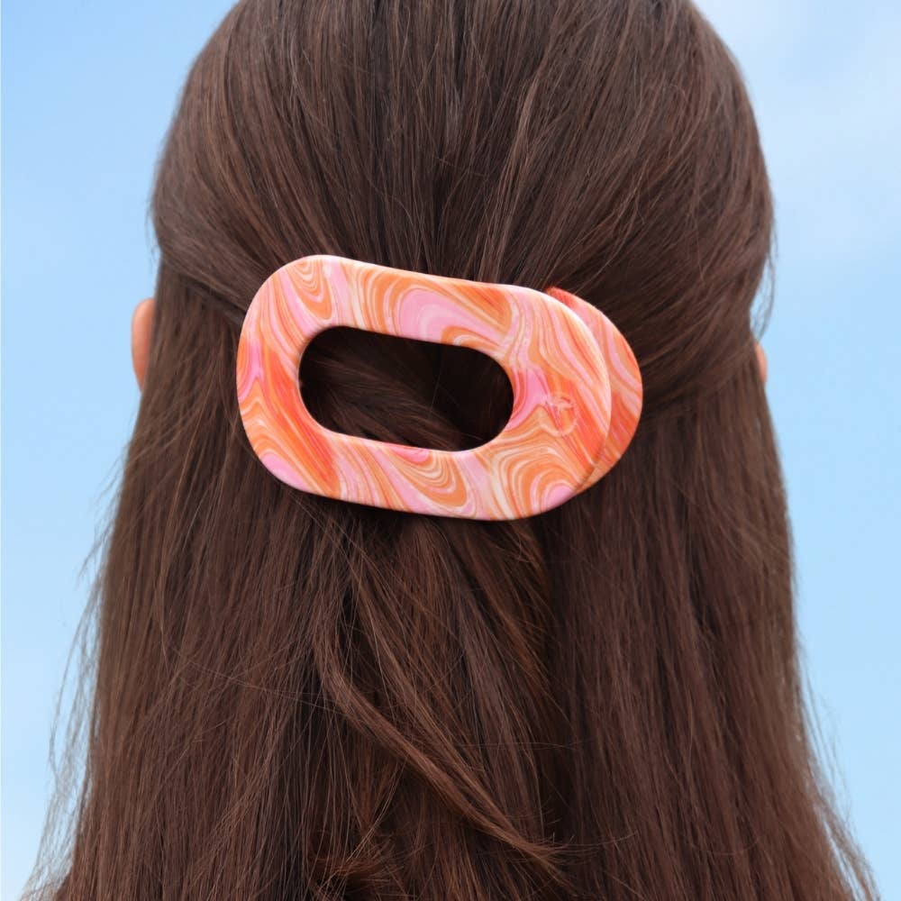 Just Keep Swimming | Medium | Flat Round Hair Clip - A'Bekah's Boutique