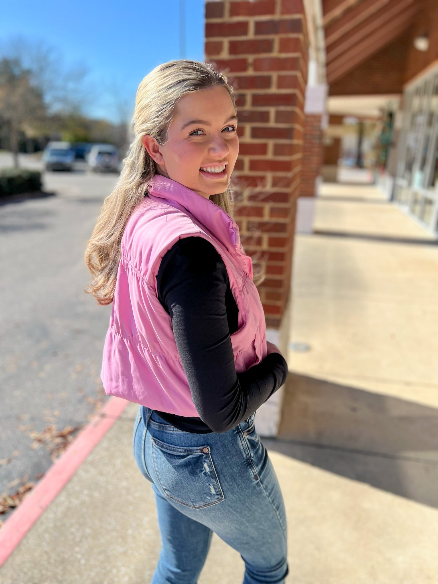 Just One Chance Pink Zip Front Puffer Vest - A'Bekah's Boutique