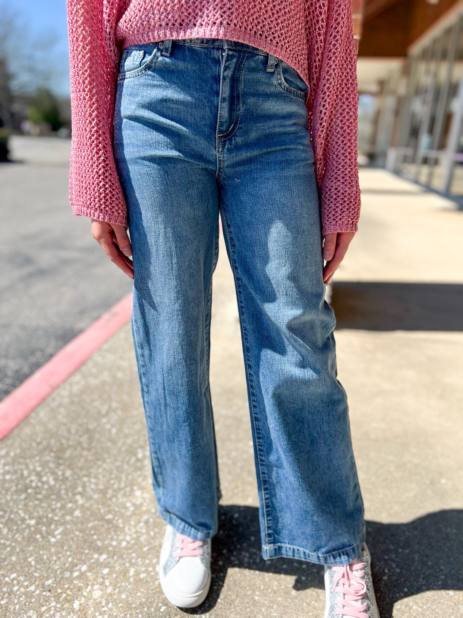 Just The Basics Girls Wide Leg 5 Pocket Jeans - A'Bekah's Boutique