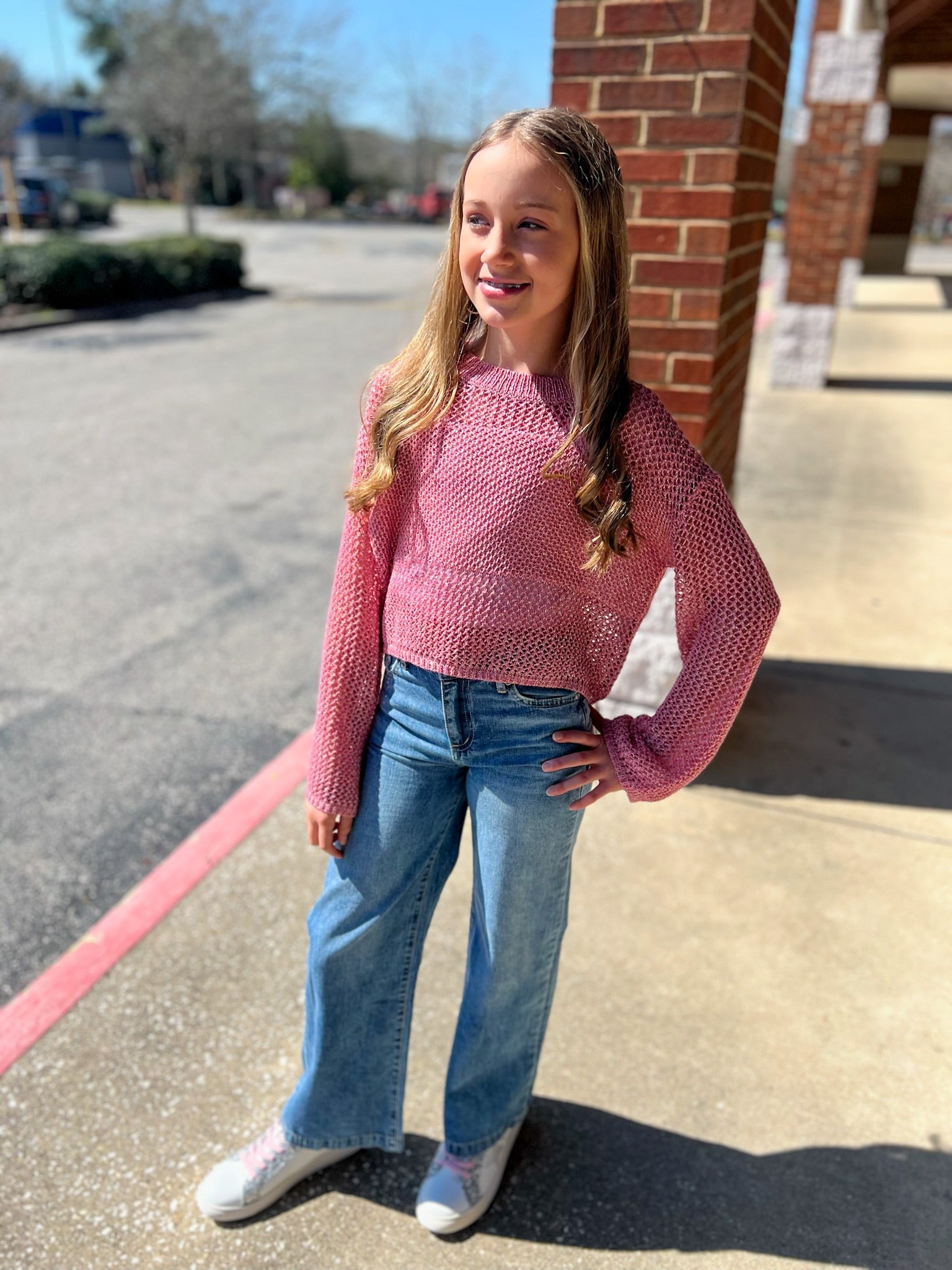 Just The Basics Girls Wide Leg 5 Pocket Jeans - A'Bekah's Boutique