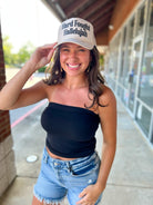 Just You Wait Black Tube Top with Built In Bra - A'Bekah's Boutique