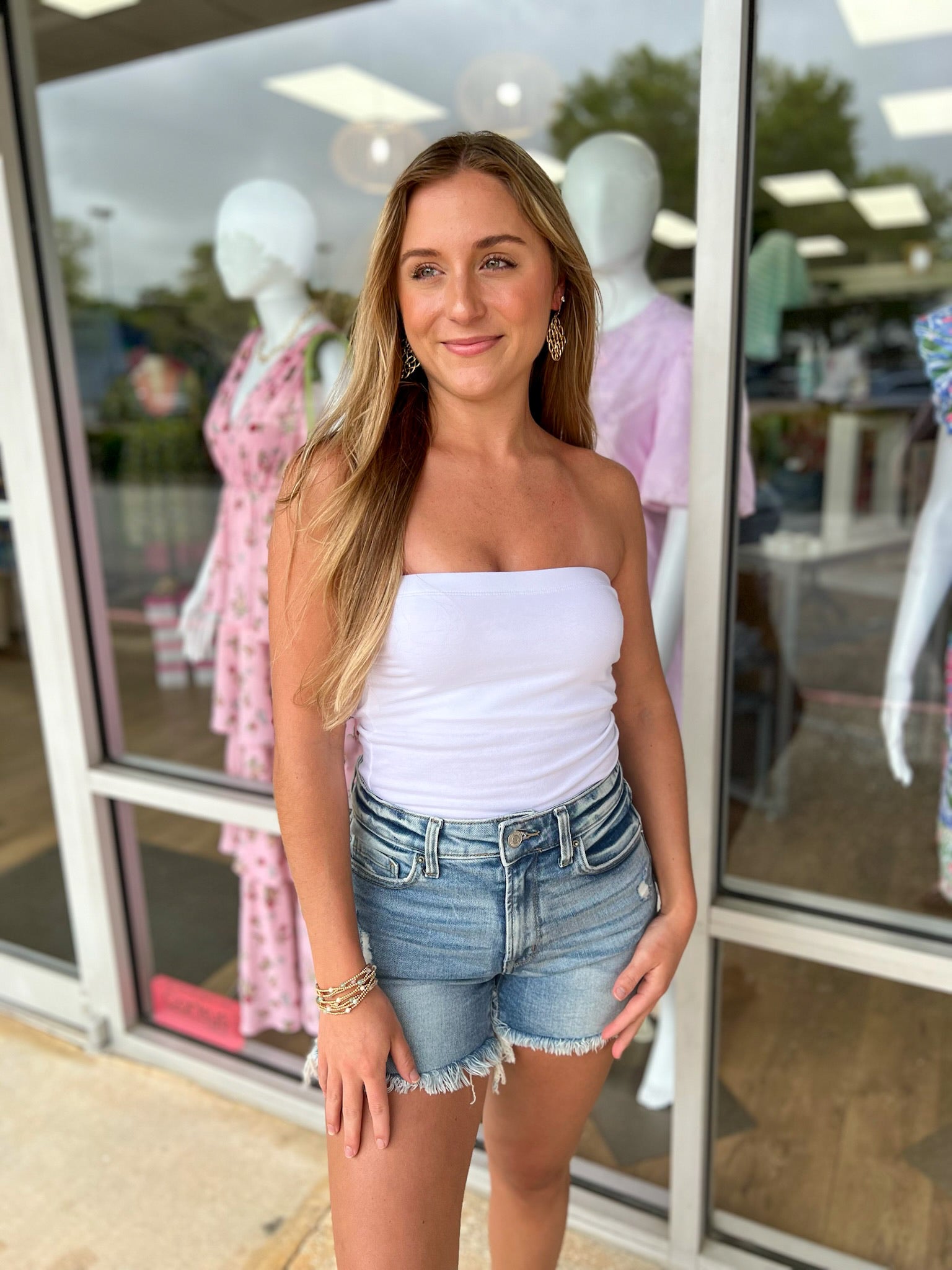 Just You Wait White Tube Top with Built In Bra - A'Bekah's Boutique