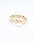 Kadis Crystal Stretch Bracelet Champagne - A'Bekah's Boutique