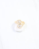 Kristy Teardrop CZ Adjustable Ring Gold - A'Bekah's Boutique