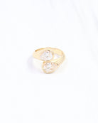 Kristy Teardrop CZ Adjustable Ring Gold - A'Bekah's Boutique