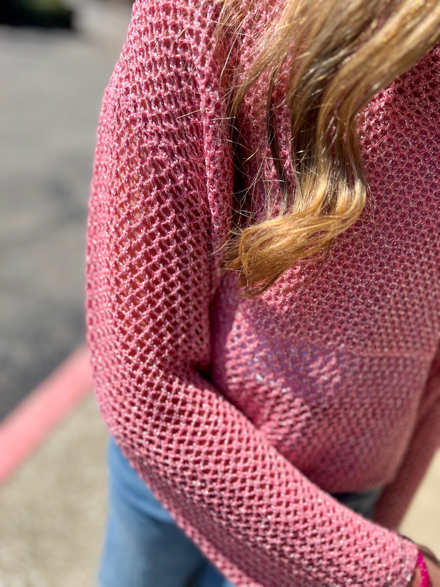 Let You Win Girls Pink Long Sleeve Lightweight Sweater - A'Bekah's Boutique