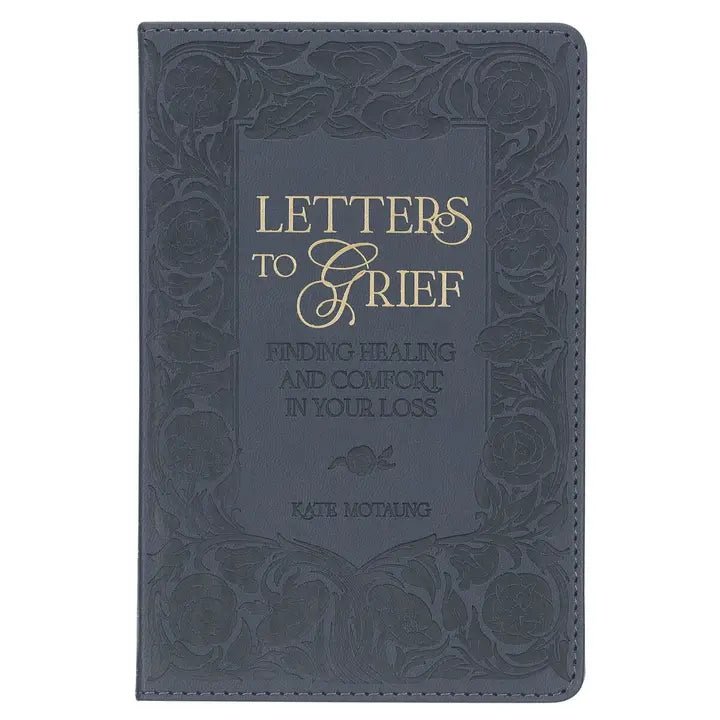 Letters To Grief Slate Gray Faux Leather Book - A'Bekah's Boutique